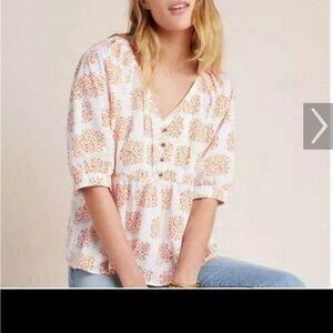 Anthropologie Poplin Blouse
